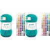 Gründl Cotton Quick Uni 1 x 50 g, Verde Smeraldo (Confezione da 2)