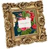 Laura Ashley Cornice da 10 x 10 cm, in resina decorata a mano, con cavalletto e gancio per esposizione da tavolo e parete, design floreale decorativo per la casa, galleria fotografica, arte e altro
