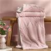 Catherine Lansfield Coperta in pile con fiocco intagliato, 130 x 170 cm, rosa