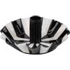Talking Tables Portacandela Smaltato Righe Bianche e Nere 14cm | Righe bianche e nere dipinte a mano su metallo smaltato lucido, base in feltro, candela da 2cm