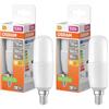 OSRAM STAR STICK Lampadina LED, Attacco: E14, Bianca Fredda, 4000 K, 8 W, Equivalenti a 60 W, LED STAR STICK, Opaco, Taglia Unica (Confezione da 2)