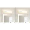 Dehobo Lampada da Specchio Bagno Led 14W IP44, Luce per Specchio Bagno Bianco Neutro 4000K, Faretto Bagno Specchio 1000LM, Acciaio Inossidabile Applique da Bagno LED 230V Non-Dimmerabile