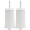 GEDY G-Oscar Scopino wc da appoggio colore Bianco opaco, 35X13X13 CM peso 0,396 KG, scopino bagno con setole realizzato con Resine termoplastiche, Anni di garanzia 2, design R&S Gedy (Confezione da 2)