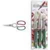Sanelli Premana Professional Forbice Cucina, Acciaio Inossidabile, Verde/Rosso, 21.0x1.0x7.5 cm & Set 3 Coltelli Frutta e verdura: Spelucchino multiuso cm.10-Pomodoro cm.12-Verdura cm.6