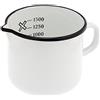 Krüger Haushaltswaren Krüger - Bollilatte, 14 cm, con beccuccio, Colore: Bianco