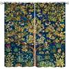 Yearn Jear William Morris - Tende per finestre, motivo floreale con albero della vita, stile vintage, decorazione per soggiorno e camera da letto, 106,7 x 114,3 cm