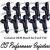 Bosch OEM Bosch Carburante Iniettori (10) Set per 17-18 Ford E-350 Super Duty 6.8 V10