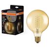 OSRAM Lampada LED Vintage 1906 vetro dorato, 7W, 600lm, forma Globo con diametro 125mm e attacco E27, luce bianca calda, filamento a spirale, dimmerabile, durata fino a 15.000 ore