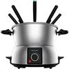 Cecotec Fonduta elettrica 8018 Fun GourmetFondue, potenza 1000 W, termostato regolabile, in acciaio inox, per formaggio, cioccolato e olio, include 8 forchette, parti lavabili in lavastoviglie