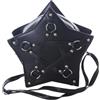 Kawaii-Story LB-6160 - Borsa da donna con stella pentagram nera magia gotica punk, 29 x 20 x 11 cm, in poliuretano, colore: Nero