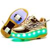 Rolltongoz Scarpe con rotelle da Bambina Scarpe con luci Ragazza Scarpe da LED Ruota Skateboard Sneaker Sportive con Rotelle Automatiche Ruota Multisports Skateboard Sneaker con Ruote per Bambini…