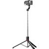 NoneDanGee Treppiede per cellulare con telecomando, per selfie a 360° (senza | Treppiede estensibile da 170 cm, per smartphone, scatto Bluetooth per selfie, vlog e live streaming