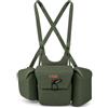 TKLoop Leggero binocolo Harness Chest Pack | Con 2 tasche staccabili e chiusura magnetica, perfetto per caccia, escursionismo e birdwatching (verde militare)