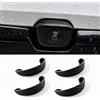 Jeeeun Backup Camera Rain Cover, Adhesive PVC Rear Lens Hood (4pcs) | Curved PVC Hood Helps Shield the Backup Camera Lens from Rain and Sun for a Clearer Rear View During Parking
