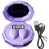 aqxreight Auricolari per Dormire Display a LED Design Ergonomico IPX6 Impermeabilità Auricolari per Dormire 5.4 Senza Fili HiFi con Cancellazione del Rumore (PURPLE)