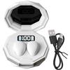 aqxreight Auricolari per Dormire Display a LED Design Ergonomico IPX6 Impermeabilità Auricolari per Dormire 5.4 Senza Fili HiFi con Cancellazione del Rumore (WHITE)