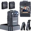 BOBLOV KJ26 Telecamera Corpo 2K, Doppia Batteria, Registrazione 8H, 64GB | Doppia batteria da 2000 mAh, visione notturna e clip girevoli a 360° per forze dell'ordine e uso all'aperto