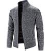 HEONSATI Felpa Lavorato da Uomo Cotone Cardigan a Maniche Lunghe di Maglia Elegante Frontale Aperto Cappotti con Zip Leggero Maglione Maglia Calda Giacche in Maglia Casual Cappotto Uomo di Lana Curvy