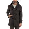 Giosal Cappotto Uomo Lana Montgomery Con Alamari E Cappuccio Giacca Calda Giubbotto Casual Giaccone Sartoriale Vari Colori