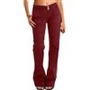 RegaliaKun Pantaloni a Zampa d'elefante da Donna, Gamba Larga, Vita Media, Dritti, Vintage, Jeans in Velluto a Coste, Pantaloni alla Moda 2025