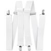 axy Bretelle da uomo larghe 3,5 cm a forma di H con 4 bretelle clip extra forti regolabili in lunghezza