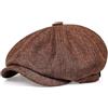 Yixda Gatsby Flatcap - Berretto da uomo, unisex, estivo, traspirante, con visiera
