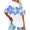 Gosunny Maglietta estiva da donna, a maniche corte, oversize, girocollo, casual