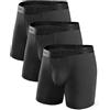 DAVID ARCHY Slip Boxer Uomo Modal con Patta Marsupio Separato Microfibra Multipack Mutande Funzione Doppie Tasche Intimo