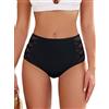 ZAFUL Bikini da donna a vita alta, tessuto a rete laterale, costume da bagno, costume da bagno