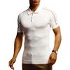 Leif Nelson Polo basic da uomo, maglietta estiva, slim fit, in maglia fine, colore bianco, nero, polo da uomo, a maniche corte, LN7365