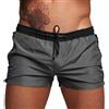 SimidunEUR Costume da Bagno, Uomo Pantaloncini Sportivi Asciugatura Rapida Pantaloni Corti da Corsa Calzoncini da Surf sulla Spiaggia con Fodera in Mesh e Tasche