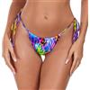RELLECIGA Moda Mare Donna Slip Bikini a Perizoma con Laccetti Tanga Thong Bottom