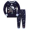 Colobe Pigiama Ragazzo Squalo Astronauta Razzo Cotone Lungo Pyjama Sets Vestiti Bambino Invernale Due Pezzi Impostato Natalizio Regalo per Ragazzi 1-12 Anni