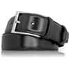 almela - Cintura uomo classico - Pelle - 3,5 cm di larghezza - 35 mm - Fibbia argento o oro - Belt for men