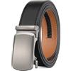 GAEKEAO Cintura Uomo Pelle, Cintura Senza Buchi, Belt Men Regolabile 35mm dal Casual al Formale, Regalo per gli Uomini
