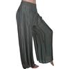 Fantasy Pantaloni Lunghi Seta Larghi Palazzo Vaporosi Elegante Casual Elasticizzato in Vita Ragazza Donna Moda Glamoure