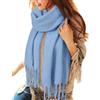Voqeen Sciarpa Donna Invernale Lunghe Grandi Caldo Scialle Cashmere Elegante Colorata con Frange Pashmina Foulard Morbida