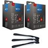 MSZweirad Schwalbe - Set di 2 tubi flessibili 21F SV 40 mm Freeride 27,5 pollici (54/75-584) + leve per pneumatici MSdue ruote