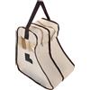 HOMOCONO Borsa Porta Scarpe in Cotone Beige, Pieghevole e Leggera Manico | Capacità Ampia, Tessuto Cotone Pannello in Lino Pp, Portatile, per Scarpe e Pattini