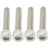 Operitacx 4 Pezzi Vite per Bicicletta M6x30 MM in Acciaio Inox Argento | Mountain Bike e Fixed Gear, Montaggio su Forcella Anteriore, Alta Resistenza alla Pressione e Leggerezza