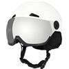 LRXFPIYF Casco con Visiera Protettivo | Casco da Visiera, per Sport Invernali, Snowboarder, Bianco, M