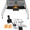 DJOAIUYF Macchina per palline da ping pong con rete, 10 modalità programmabili, 100 | Robot da ping pong automatico con telecomando, diverse modalità di servizio, robot da ping pong