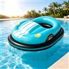 VZXATYOP Barca Paraurti Elettrica, Galleggiante Motorizzato Con Rotazione A 360° | Ampia Base Da 45 Pollici, Lati Rialzati, Schienale Comodo, Ricaricabile, Divertimento Estivo In Piscina