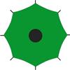 Bemonew Tettoia per trampolino, 8 poli, impermeabile, protezione UV, 4,3 m, verde
