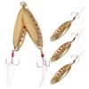 BESTonZON 5 Pezzi Esca Artificiale da Pesca, Rotante Oro per Pesci, Attrezzo | Lega di Zinco e Piuma di Pollo, Accessori Inclusi, Uso in Pesca, Aspetto Vivido