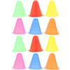Operitacx 12 Pezzi Conetti Allenamento Mini per Sport, Plastica PE | Colori Assortiti Giallo Rosso Verde Blu Rosa Arancio, Leggeri Impilabili, per Giovani Atleti