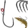 HANELREEZD ami pesca Ami da pesca Amo for gamberetti vivi, ganci for esche | Esche da pesca Esca for attrezzi da pesca for pesce gatto d'acqua dolce d'acqua salata, 2/3/4