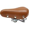 Generic Retro Bicycle Seat Urban Commuter Giapponese Tempo libero Bike Saddle per uomo Rivet Pieghevole Doppia Primavera Brown Cuscino