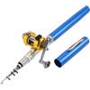 aqxreight Kit Combinato Mulinello da Pesca Set Mini Penna Tascabile Portatile Telescopica Canna da Pesca + Mulinello Accessori da in Lega di Alluminio 20 5 Cm di Lunghezza Chiuso Lega Ad Alta