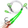 QOXEZY Deep Drop Rig Esche per Pesca Fondo 2pcs Leader Line Sea Rigs | Ogni set include 2 rig luminosi a goccia profonda con ganci, girelle e seta in PVC vivido per attirare i pesci in acque